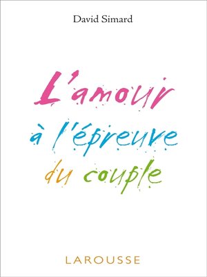 cover image of L'amour à l'épreuve du couple